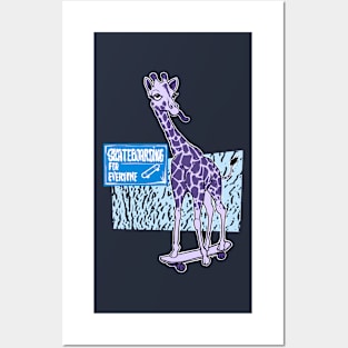 Giraffe - Skateboarding for everyone Posters and Art